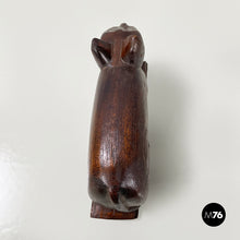 画像をギャラリービューアに読み込む, Wooden cat jewelry box or object holder, 1920s