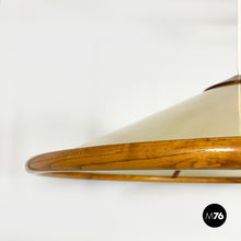 画像をギャラリービューアに読み込む, Fiberglass and wood chandelier by Giovanni Offredi for MC Selvini, 1970s