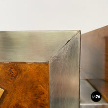 Load image into Gallery viewer, Wooden and metal table clock, 1930s