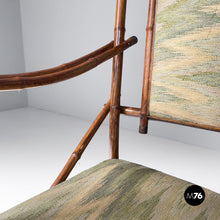 Carica l'immagine nel visualizzatore di Gallery, Armchairs in fabric and bamboo, 1930s