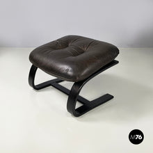 画像をギャラリービューアに読み込む, Reclining armchairs and pouf by De Sede, 1970s