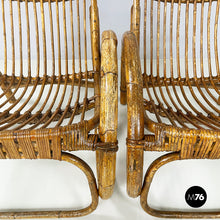 Carica l'immagine nel visualizzatore di Gallery, Armchairs in rattan, 1960s