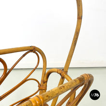 画像をギャラリービューアに読み込む, Magazine rack in rattan, 1960s