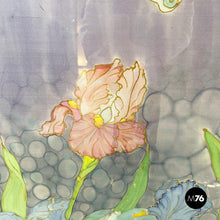 将图片加载到图库查看器,Canvas painting with flowers and butterfly, 1970s