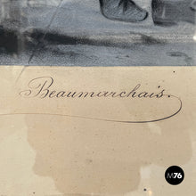 Charger l'image dans la galerie, Charcoal painting of Beaumarchais, mid 1800s