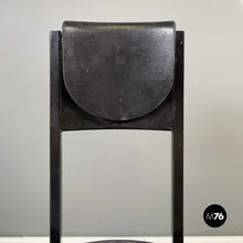 将图片加载到图库查看器,Black rubber and metal chair by Zeus, 1990s