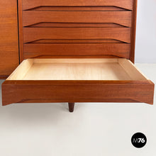 Load image into Gallery viewer, Wooden sideboard with drawers and sliding doors, 1960s