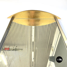 画像をギャラリービューアに読み込む, Full-length wall mirror in wood and metal, 1980s