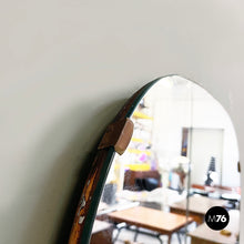 画像をギャラリービューアに読み込む, Wall mirror with brass details, 1960s