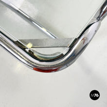 画像をギャラリービューアに読み込む, Coffee tables in glass and chromed steel, 1970s