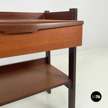 画像をギャラリービューアに読み込む, Wooden coffee table with shelves and drawer, 1960s