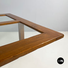 画像をギャラリービューアに読み込む, Coffee table in wood and glass, 1980s