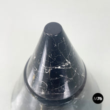 画像をギャラリービューアに読み込む, Coffee table in glass and black marble, 1980s