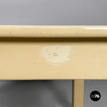 Load image into Gallery viewer, Dining table in white and aqua green wood, 1940s