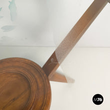Load image into Gallery viewer, Coffe table in wood and decorated glass, 1950s