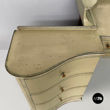 Charger l'image dans la galerie, Makeup console with mirror and stool in wood, 1930s