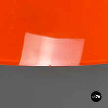 Carica l'immagine nel visualizzatore di Gallery, Chandelier in orange glass and white metal, 1970s