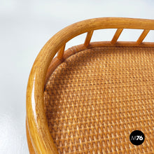 画像をギャラリービューアに読み込む, Double-shelf cart in rattan and bamboo, 1960s