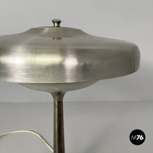Charger l'image dans la galerie, Table lamp in aluminum and opal glass, 1940s