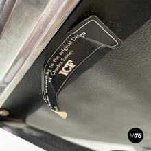 将图片加载到图库查看器,Dark grey leather office chair EA108 by Charles and Ray Eames for ICF, 1970s