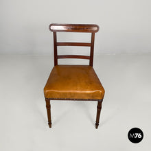 Carica l'immagine nel visualizzatore di Gallery, Chairs in wood and leather, 1930s