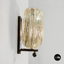 Charger l'image dans la galerie, Italian mid-century modern Murano glass wall lamps by Barovier&Toso, 1950s