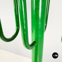画像をギャラリービューアに読み込む, Floor coat hanger in green metal, 1970s