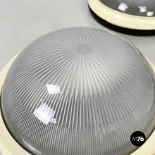 画像をギャラリービューアに読み込む, Wall lamps with molded glass and plastic, 1970s