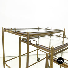 将图片加载到图库查看器,Brass and glass carts, 1960s