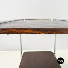 画像をギャラリービューアに読み込む, Wood and metal cart with double shelf, 1940s
