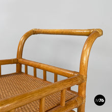 画像をギャラリービューアに読み込む, Double-shelf cart in rattan and bamboo, 1960s