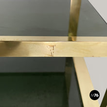 Carica l'immagine nel visualizzatore di Gallery, Brass and smoked glass bar cart, 1970s