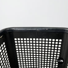 将图片加载到图库查看器,Black metal and plastic baskets by Neolt, 1980s