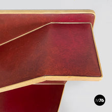 将图片加载到图库查看器,Wall console in burgundy and beige sky, 1950s