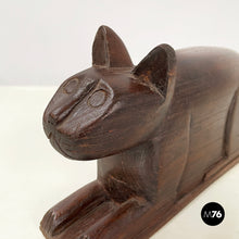 画像をギャラリービューアに読み込む, Wooden cat jewelry box or object holder, 1920s
