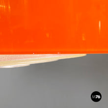 Carica l'immagine nel visualizzatore di Gallery, Chandelier in orange glass and white metal, 1970s