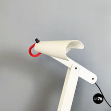 Load image into Gallery viewer, Adjustable white metal table lamp with clamp, 1980s