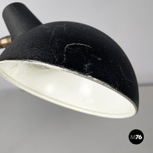 画像をギャラリービューアに読み込む, Table lamp with clamp in black metal and brass, 1970s