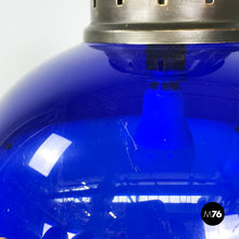 Load image into Gallery viewer, Chandelier in blue and white plexiglass, 1970s