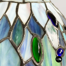 Load image into Gallery viewer, Table lamps in colored glass and brass, 1980s