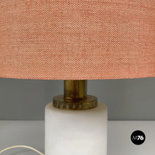 画像をギャラリービューアに読み込む, Glass and fabric table lamp by Stilnovo, 1960s