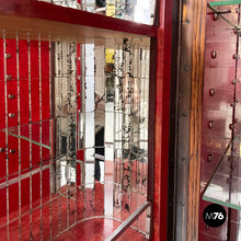 Load image into Gallery viewer, Bar cabinet with lamp in wood, mirror and glass, 1930s