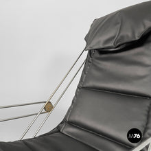 将图片加载到图库查看器,Armchair in faux leather and steel, 1970s