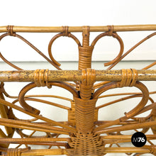 画像をギャラリービューアに読み込む, Magazine rack in rattan, 1960s