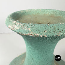 Load image into Gallery viewer, Pot holder in aqua green concrete, 1950s