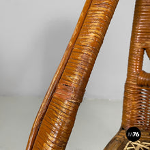 Load image into Gallery viewer, Chairs in rattan and straw, 1960s