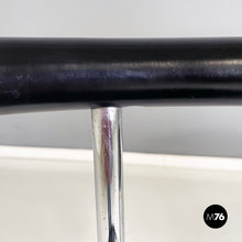 将图片加载到图库查看器,Chairs in black wood and metal rod, 1980s