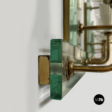 Carica l'immagine nel visualizzatore di Gallery, Glass and brass wall light, 1930s