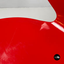 Load image into Gallery viewer, Stools in wood and red metal, 1980s