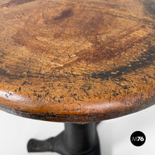Load image into Gallery viewer, Stool in cast iron and wood, 1930s
